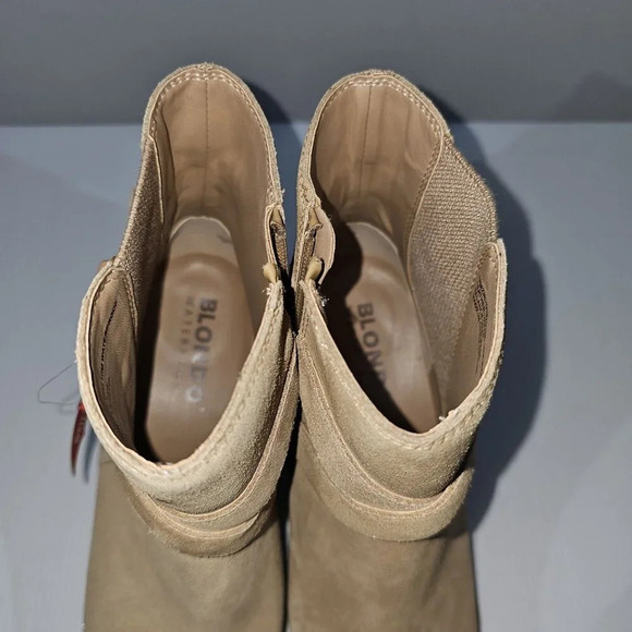 NEW Blondo Tamzin Ankle Boot Womens 10 Waterproof Tan Suede Block Heel - Picture 10 of 14